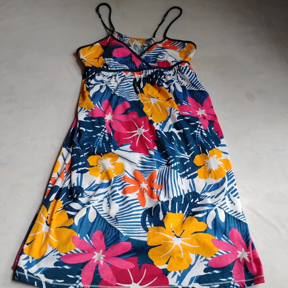 Aeropostale Dress XL Y2K Babydoll Floral Surplice Smocked‎ Boho Vintage